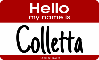 Hello my name is Colletta png download