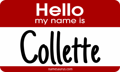 Hello my name is Collette png download
