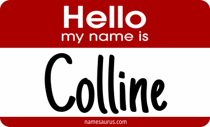 Hello my name is Colline png download