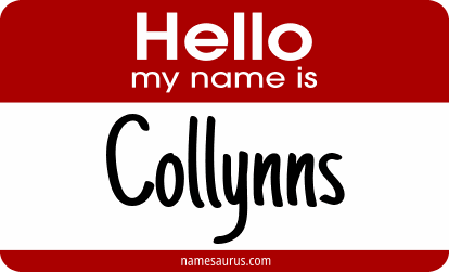 Hello my name is Collynns png download