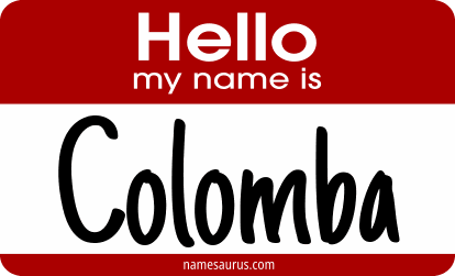 Hello my name is Colomba png download