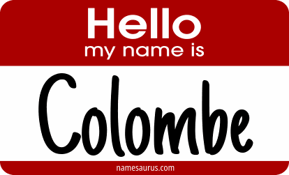 Hello my name is Colombe png download