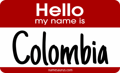 Hello my name is Colombia png download