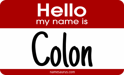 Hello my name is Colon png download