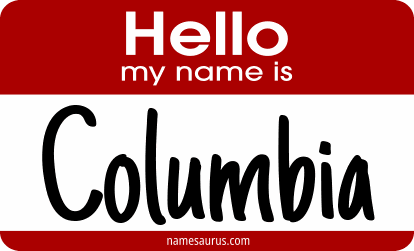 Hello my name is Columbia png download