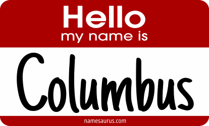 Hello my name is Columbus png download