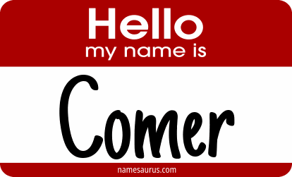 Hello my name is Comer png download