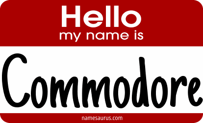 Hello my name is Commodore png download