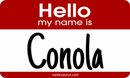 Hello my name is Conola png download