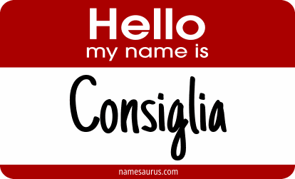 Hello my name is Consiglia png download