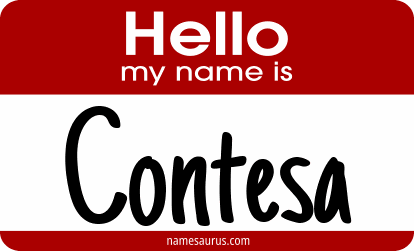 Hello my name is Contesa png download