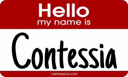 Hello my name is Contessia png download
