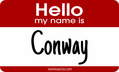 Hello my name is Conway png download
