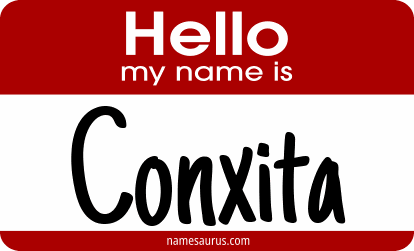 Hello my name is Conxita png download