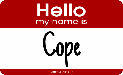 Hello my name is Cope png download