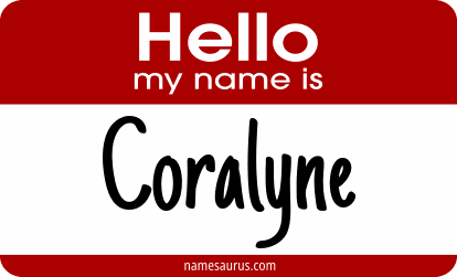 Hello my name is Coralyne png download