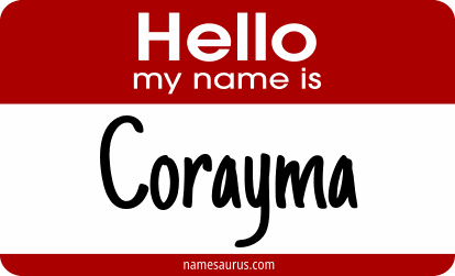 Hello my name is Corayma png download