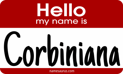 Hello my name is Corbiniana png download
