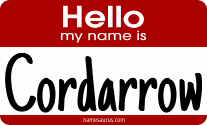Hello my name is Cordarrow png download