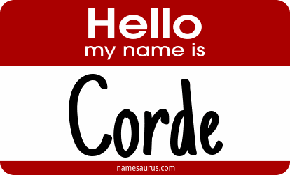 Hello my name is Corde png download