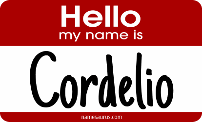 Hello my name is Cordelio png download