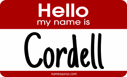 Hello my name is Cordell png download