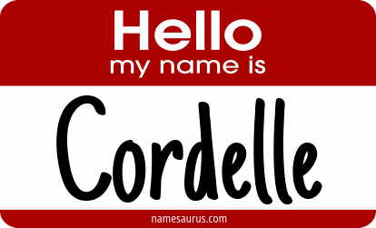 Hello my name is Cordelle png download