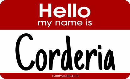 Hello my name is Corderia png download