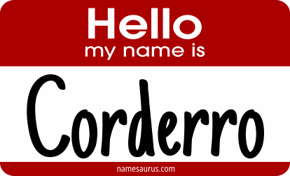 Hello my name is Corderro png download