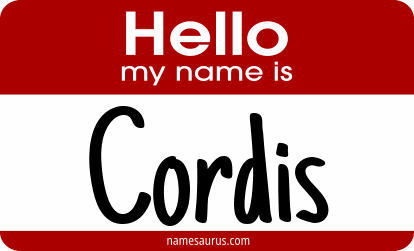Hello my name is Cordis png download