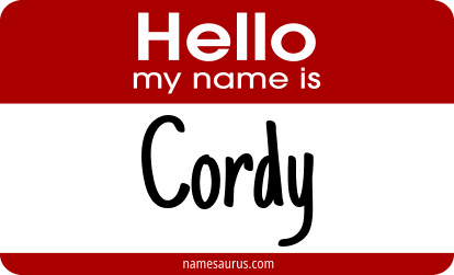 Hello my name is Cordy png download