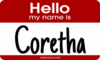 Hello my name is Coretha png download