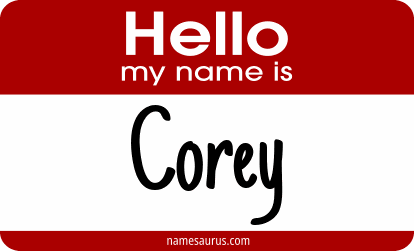 Hello my name is Corey png download
