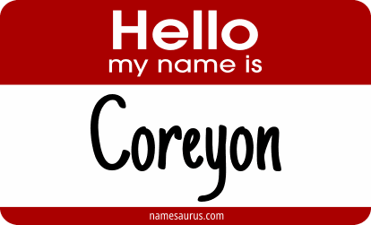 Hello my name is Coreyon png download