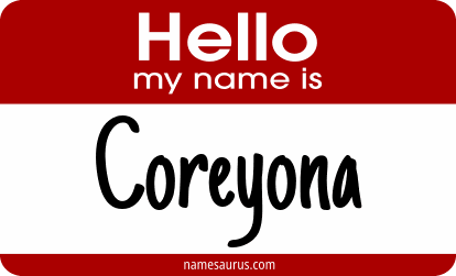 Hello my name is Coreyona png download