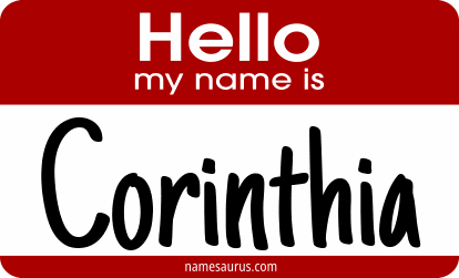 Hello my name is Corinthia png download
