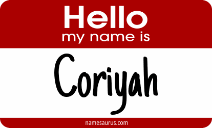 Hello my name is Coriyah png download