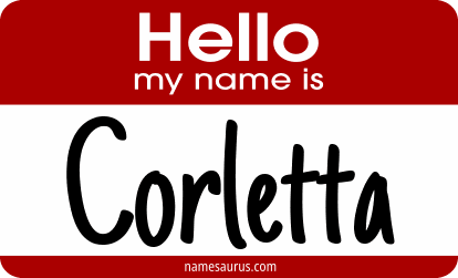 Hello my name is Corletta png download