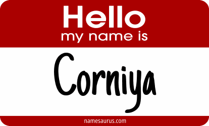 Hello my name is Corniya png download