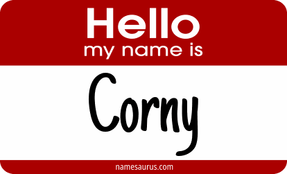 Hello my name is Corny png download