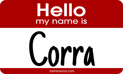 Hello my name is Corra png download
