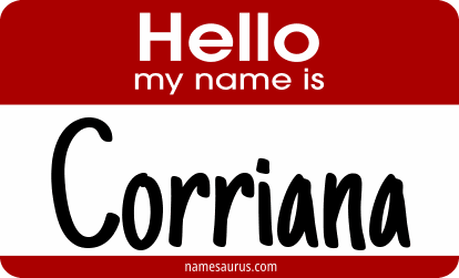 Hello my name is Corriana png download
