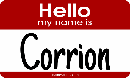 Hello my name is Corrion png download