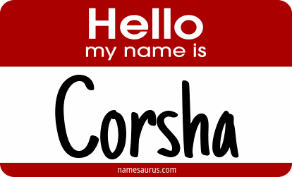 Hello my name is Corsha png download
