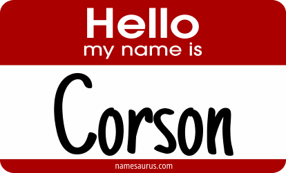 Hello my name is Corson png download