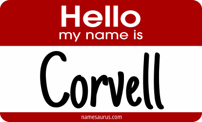 Hello my name is Corvell png download