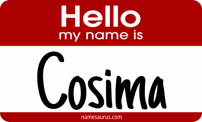 Hello my name is Cosima png download