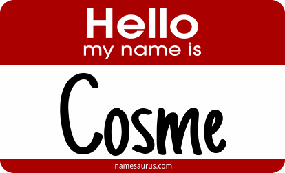 Hello my name is Cosme png download