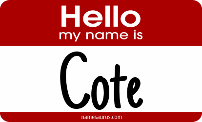 Hello my name is Cote png download
