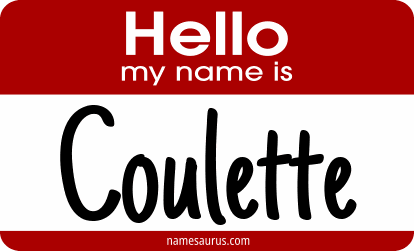 Hello my name is Coulette png download